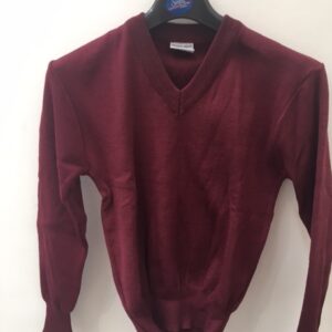 Jersey Full Sleeved v neck Maroon