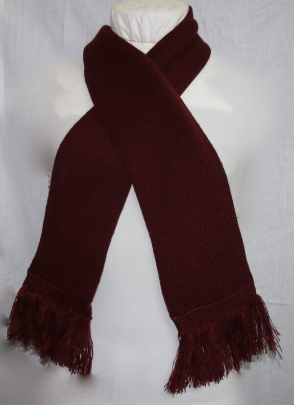Scarves Knitted Maroon